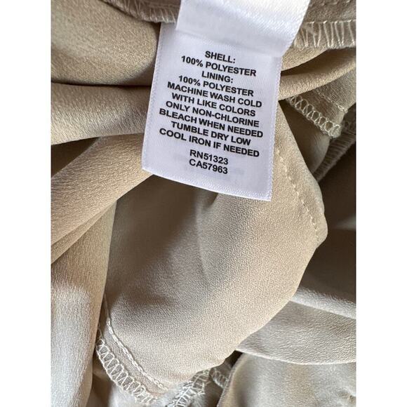 Halogen Jumpsuit Sleeveless Surplice V-Neck Tapered Leg Oxford Tan NWT 3X - Picture 9 of 10